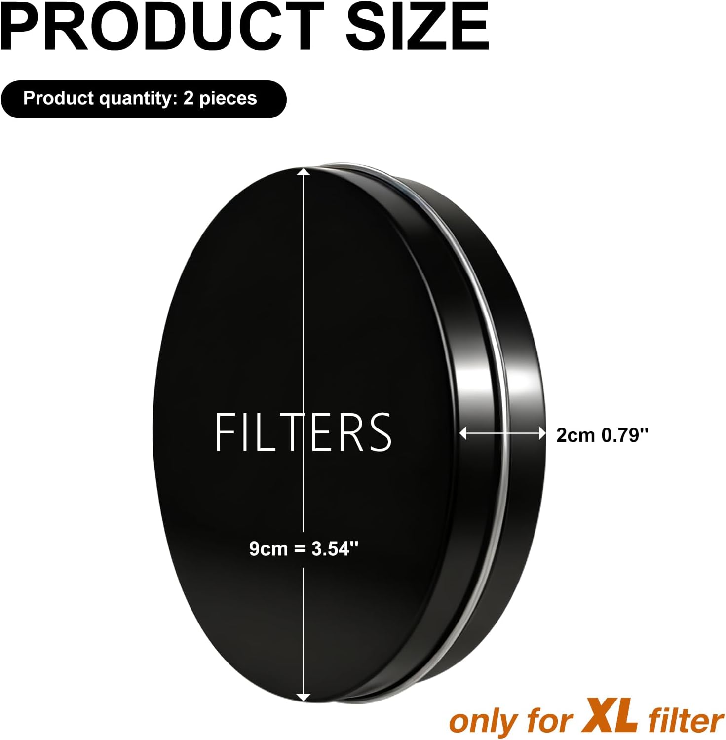 2 Pack Coffee Filter Tin Case, ONLY Fit For AeroPress Filter XL Size
