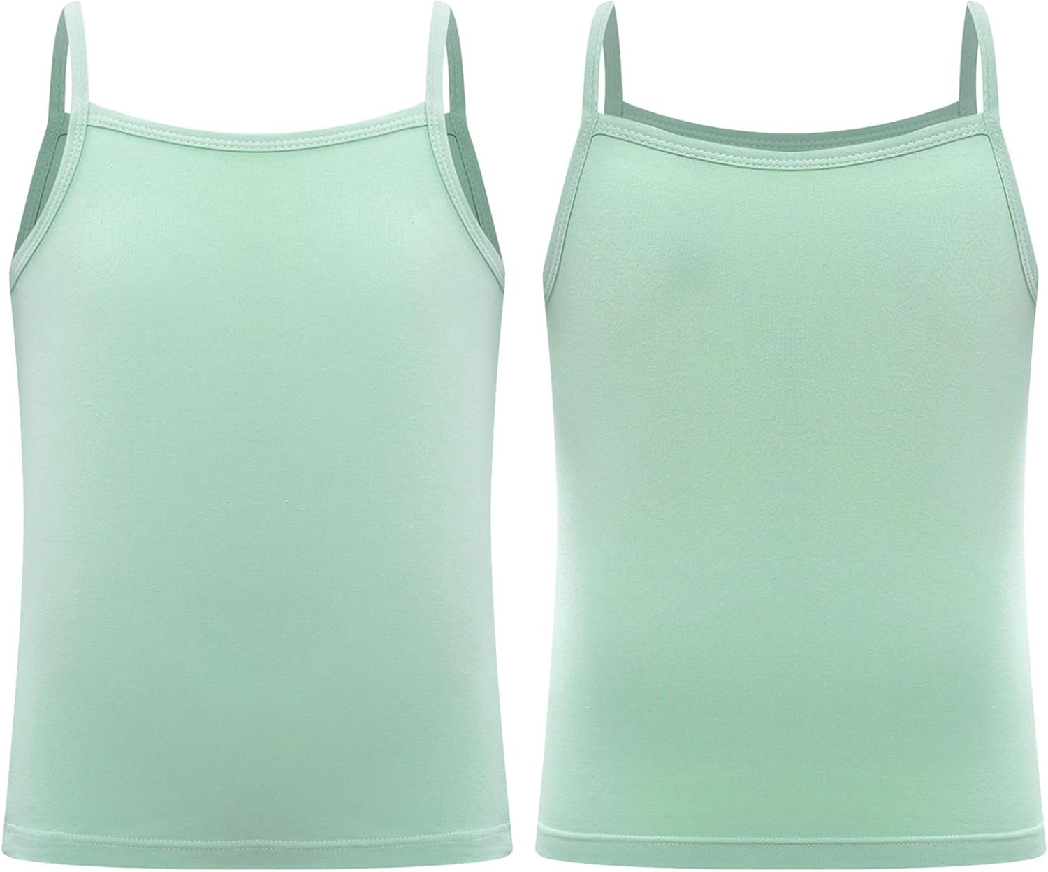 Girls' Cotton Cami Tank Tops Stretchy Tees Spaghetti Strap Vest Undershirt Super Soft Camisole
