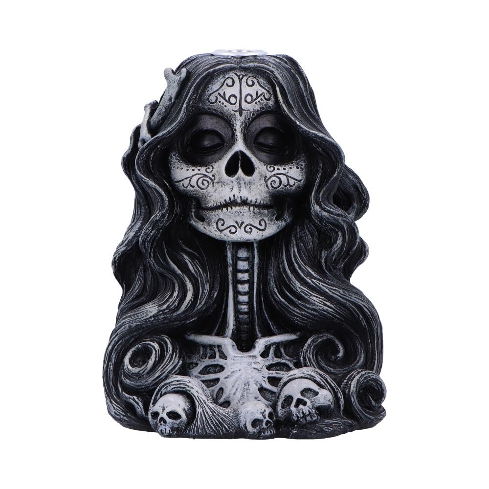 Nemesis Now Calavera's Offering Backflow Incense Burner, Gothic Skull Black