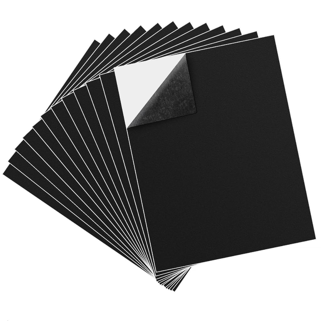 Rubber Pads, Foam Sheets for Crafts - Sticky Foam Pads, 12 Pack A4 3mm