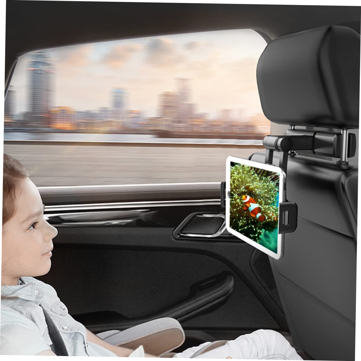 Angoily Headrest Tablet Holder Backseat Phone Mount for Tablets Smartphones Convenient Accessory for Travel