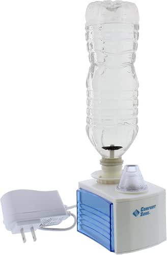 Comfort Zone Ultrasonic Turn Bottle into into Personal Portable Humidifier