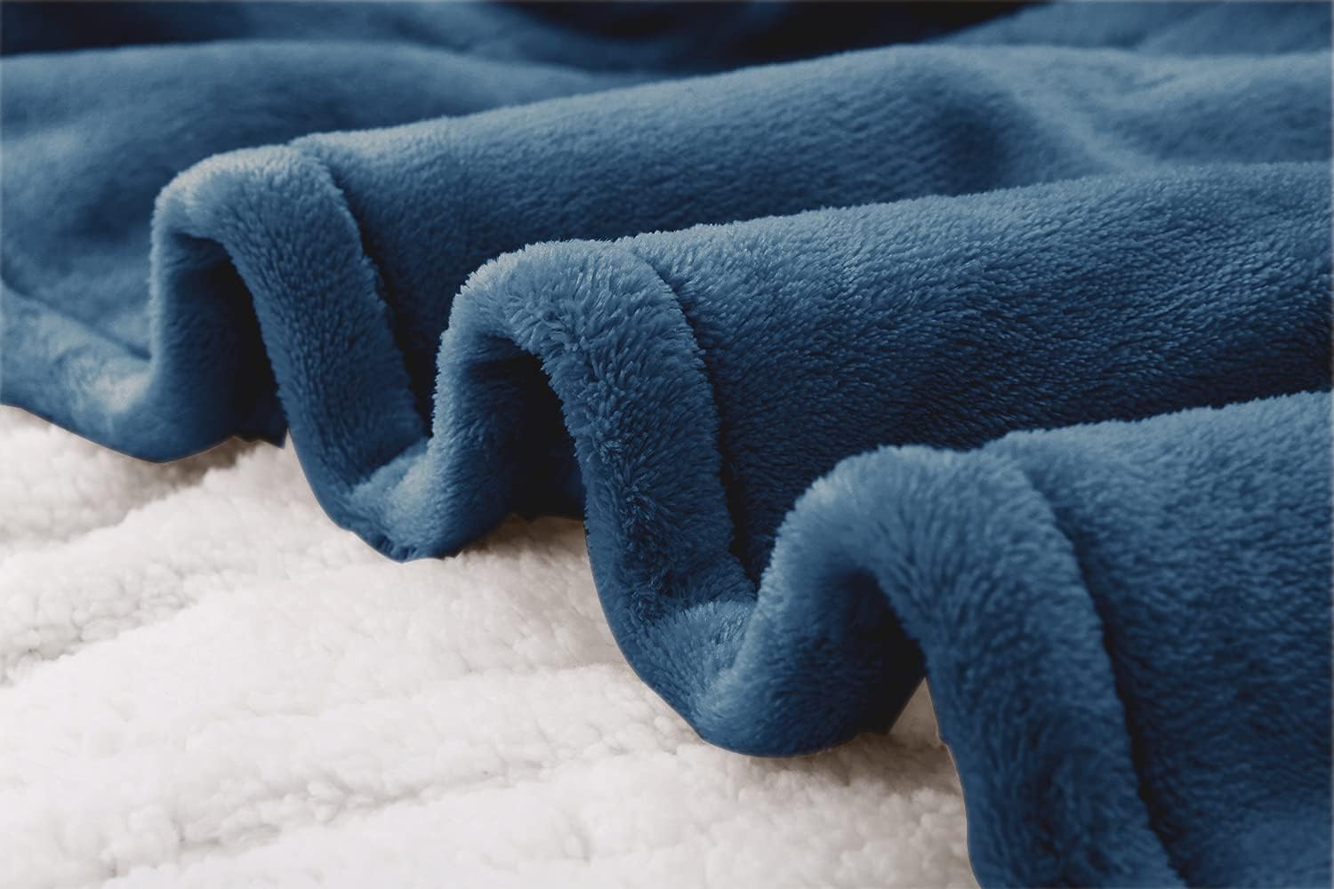 review Marquess Heated Throw Electric Blanket 50''×60'' ,Micro Plush Sherpa Heated Throw Flannel Washable Electric Blanket with 4 Heat Settings/Safety 4 Hours Auto-Off Controller,Fast Heating (NAVY, 50