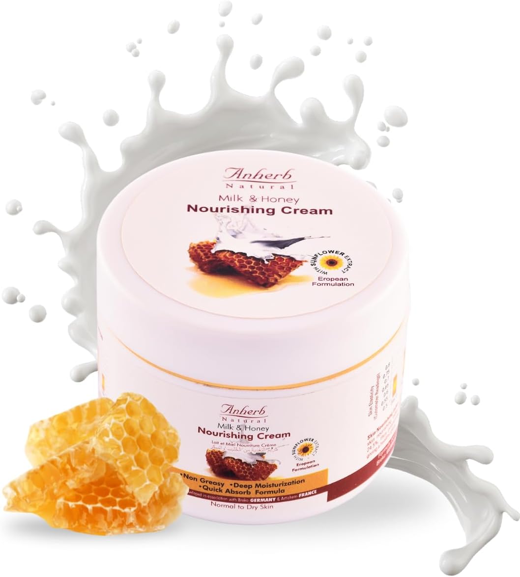 Anherb Milk and Honey Nourishing Cream | Goodness of Pure Organic Milk and Honey | 40 gms X Pack Of 1