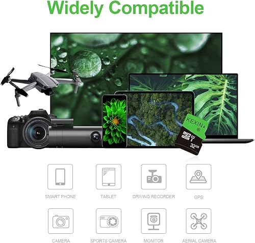 Miniatura 2 de KEXIN Paquete de 3 tarjetas de memoria Micro SD de 32 GB, tarjetas de memoria MicroSDHC UHS-I clase 10, tarjeta de alta velocidad, C10, U1, 32 GB,