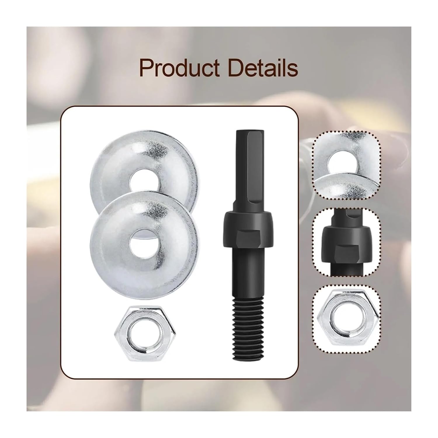 Grinding Wheel Connector Metal Shaft Arbor Extension Buffing Heavy Duty Polishing Rod Angle Grinder Extension Connecting Shaft