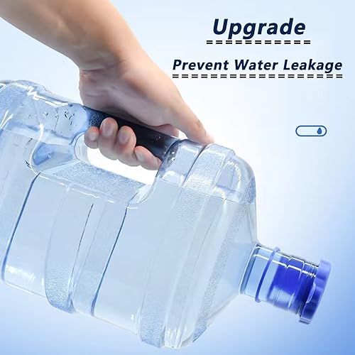 Miniatura 4 de HEKTAPY Tapa para jarra de agua de 5 galones, 5 tapas de repuesto reutilizables de silicona resistentes a fugas y derrames, tapas de botella de agua