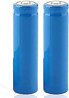 2Pcs Battery Rechargeable Battery 3.7 Ion Battery 5000Mah Large Capacity Icr Battery Button Top Batteries for Led Flashlight Torch, Head Lamp,Doorbells