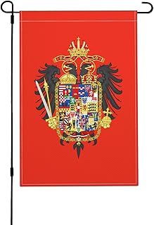 Fantasy arms Austrian-Czech Empire Garden Flags for Outside 12x18 Inch Double Sided Burlap Small Decor Garden Flag Home Yard Welcome Banner