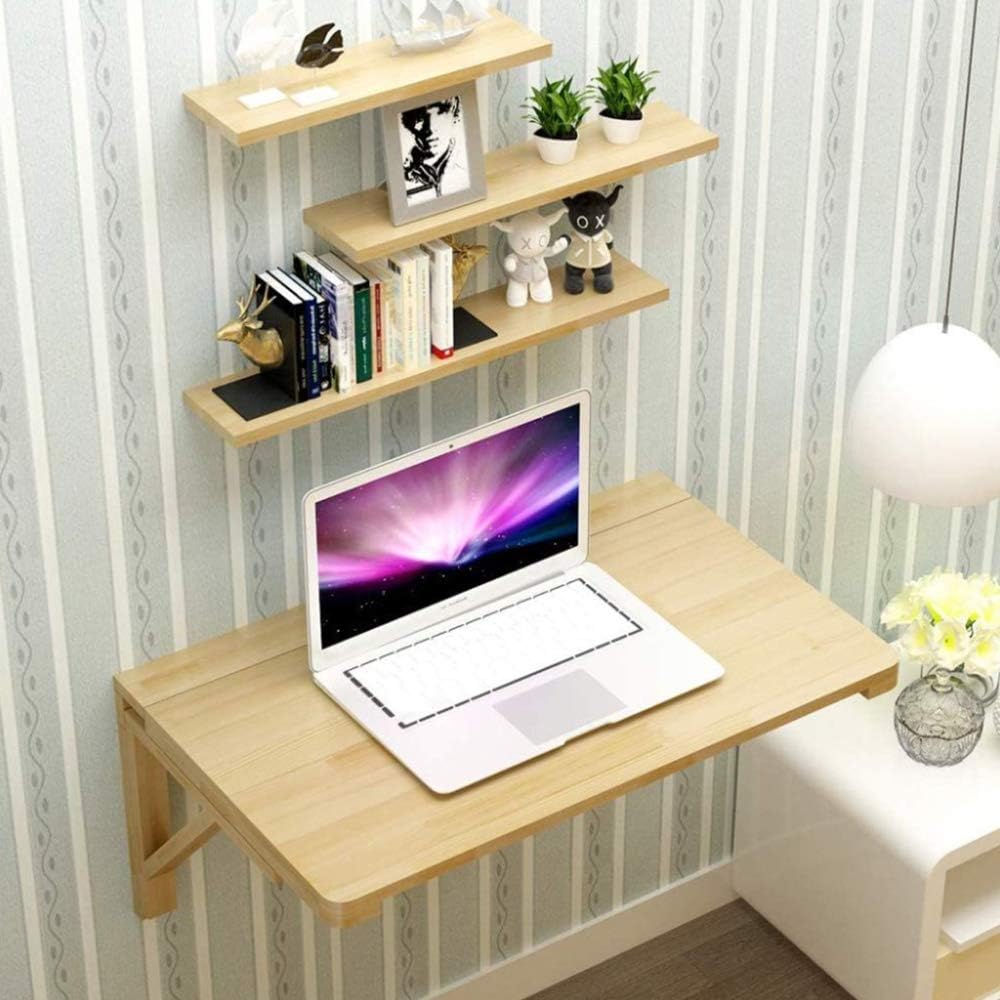 Space-Saving Wall Mounted Folding Table 39x16in - Versatile Garage Dining & Coffee Table Sturdy Workbench for Small Spaces Easy Installation Stylish Design