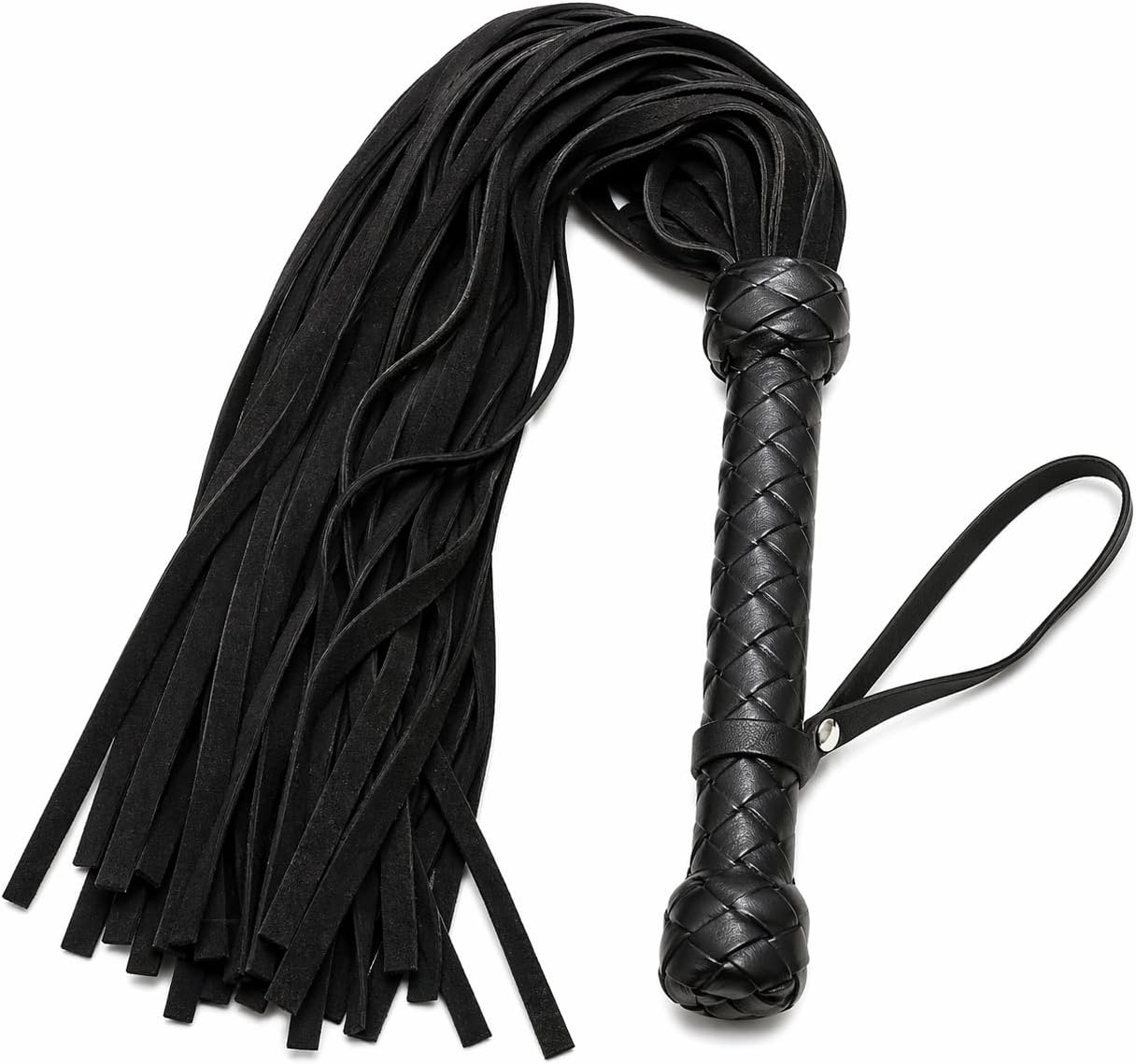 Gentle Suede Leather Horse Whip 25.6" - Genuine Leather Riding Tools - Soft Whips for Equestrian Sports