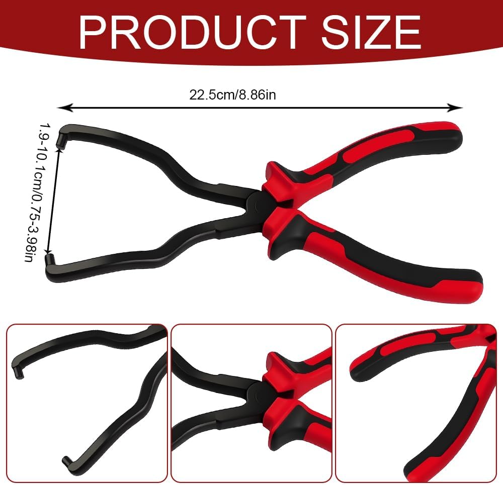 Fuel Line Disconnect Pliers, Quick Release Removal Tool, Automobile Fuel Pipe Clamp Disassembly Wrench, Universal Heavy Duty Disconnect Tool for Car Fuel, Oil and Coolant Line Repairs