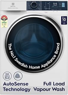 Electrolux 8kg 5 Star Front Load Washing Machine, AutoSense Technology, Full Load Vapour Wash, Hygienic Care, Woolmark, EcoInverter Motor, UltimateCare 500, EWF8024R5WB, White