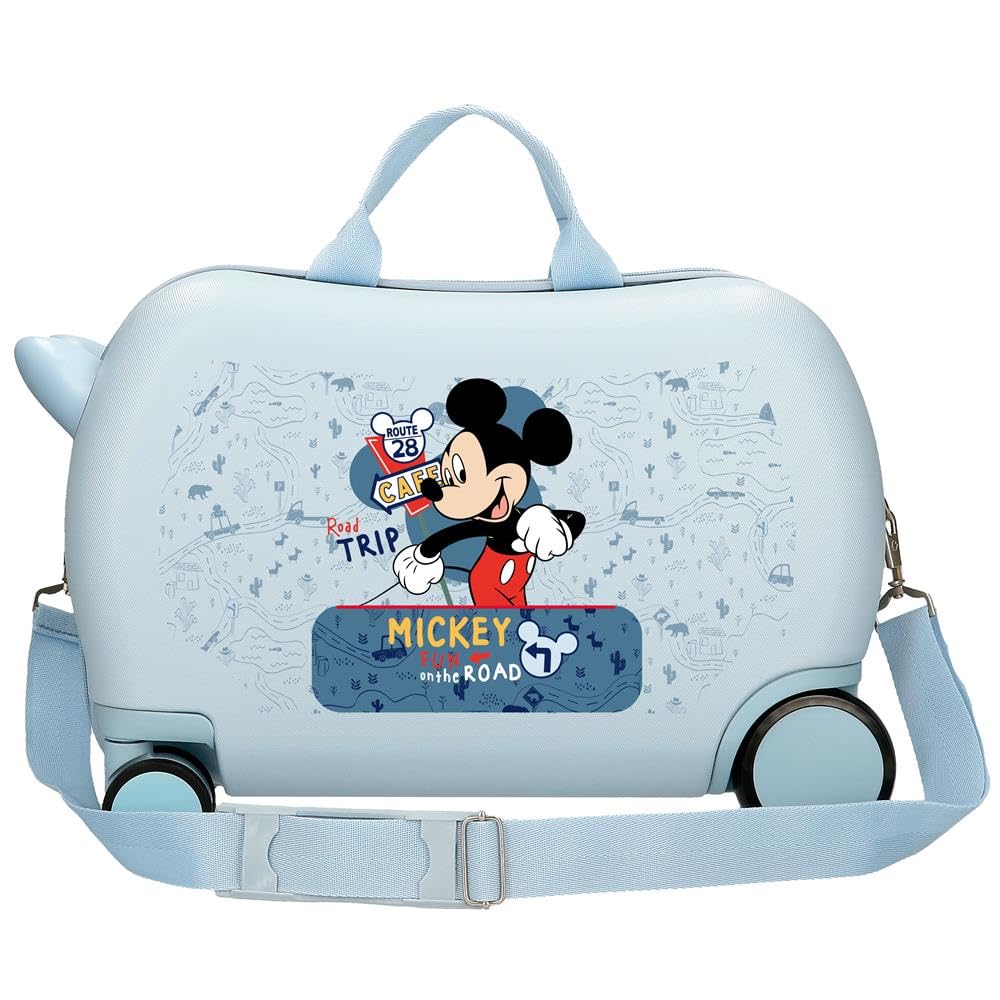 Joumma Disney Mickey Road Trip walizka dziecięca niebieska 45 x 31 x 20 cm twarda ABS 24,6 l 1,8 kg 4 koła bagaż podręczny, Niebieski, walizka dziecięca