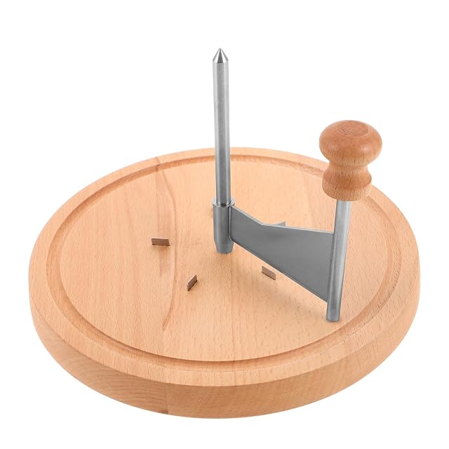 Cheese Curler Wheel Set Stainless Steel Cutter Shaver with Wood Base Manual Handheld Grater Slicer for Hard Cheese