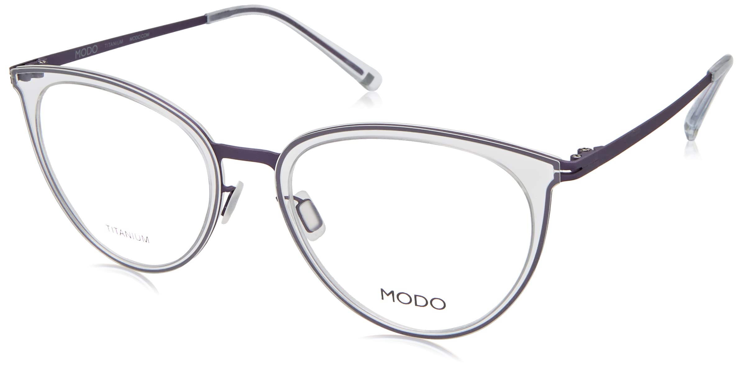 MODO & ECO 4088 Gafas, Shiny Crystal/Dark Purple, 52 para Mujer