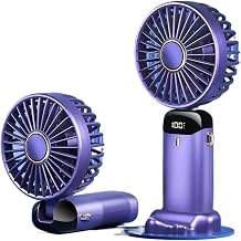 Handheld Fan, Mini Fan Portable Handheld Suitable for Office Outdoor,for Makeup,Travel,OutdoorPurple