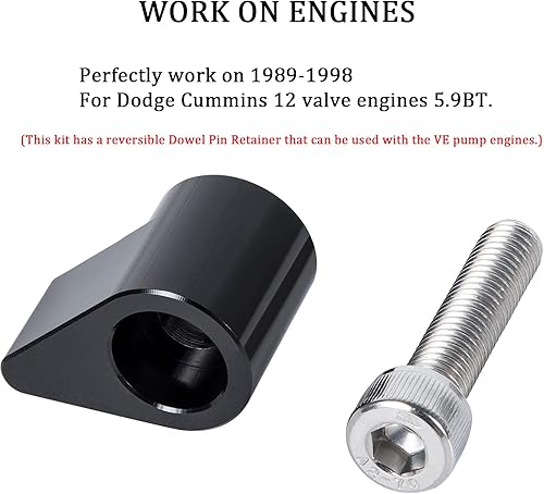 Miniatura 3 de Kit de reparación KDP de pasador Killer para 1989-1998 para Dodge Cummins 12 motores de válvulas 5.9BT (negro)