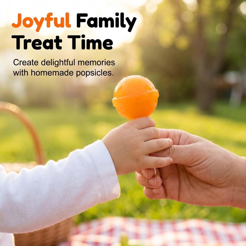 Silicone Lollipop Ice Cream Maker Molds, 2026 New Funny Lollipop Ice Pop Mold, Colorful DIY Ice Pop Maker for Summer Parties, Creative Sphere Ice Pop Mold for Home(12 Set)