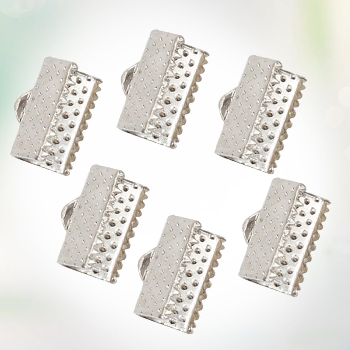 Metal Cord Ends for Choker Jewelry Making 100Pcs 1.6cm Silver