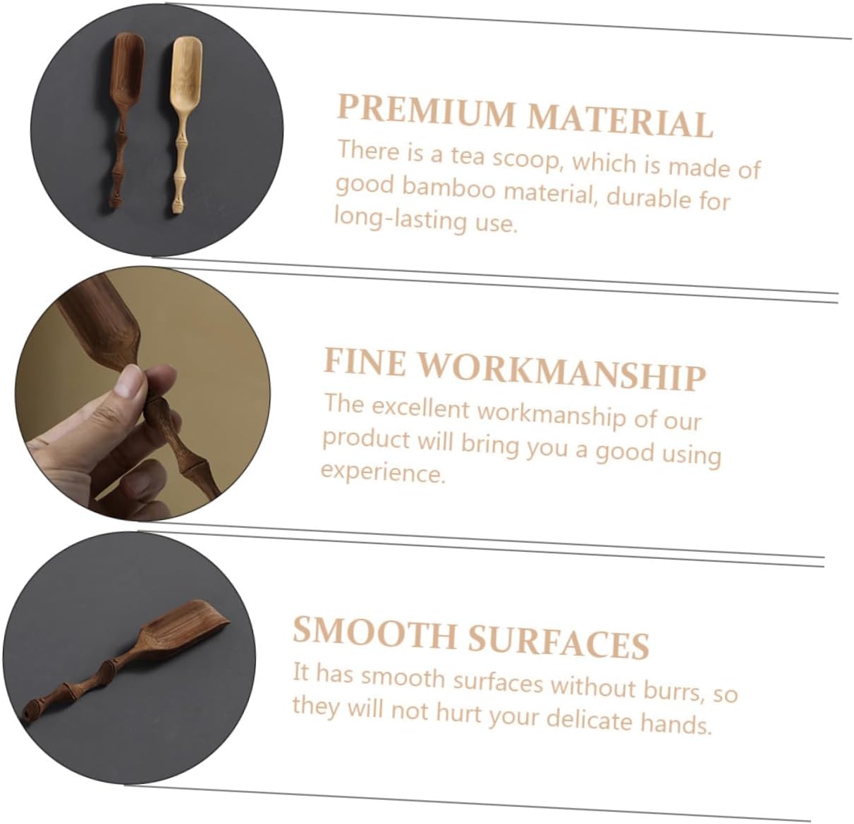 Tea Scoop Carved Tea Shovel Natural Material Easy to Clean Practical and Convenient and present Choice