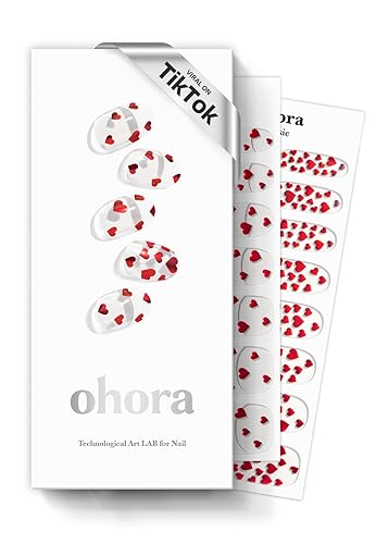 ohora Tiras de uñas de gel semicuradas (N Be My Valentine), rango de tamaños extendidos, funciona con cualquier lámpara de uñas, calidad de salón,