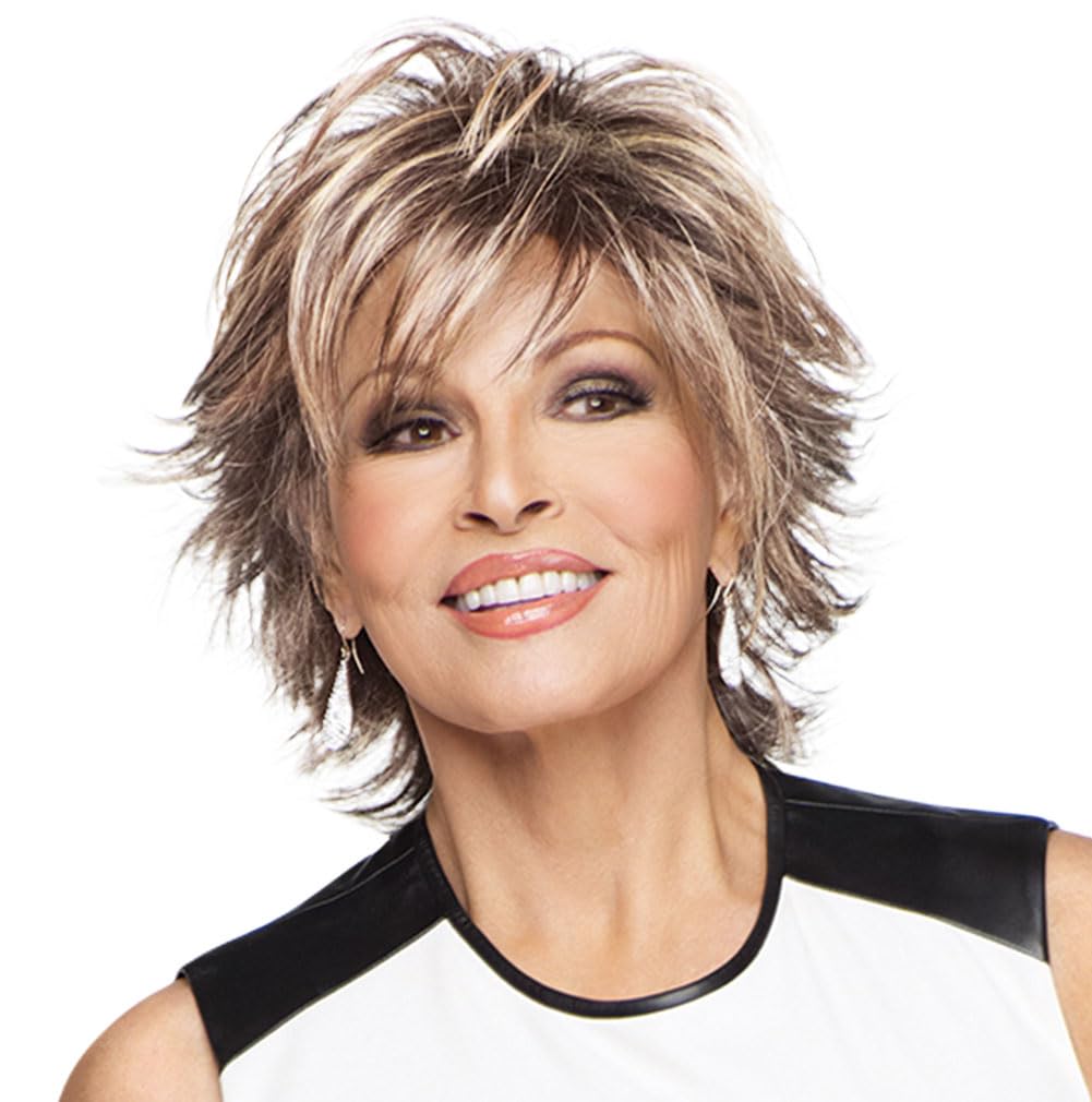 Raquel Welch Trend Setter Mid-Length Shag Wig by Hairuwear, Average Cap Size, SS17/23 Shaded Iced Latte Macchiato