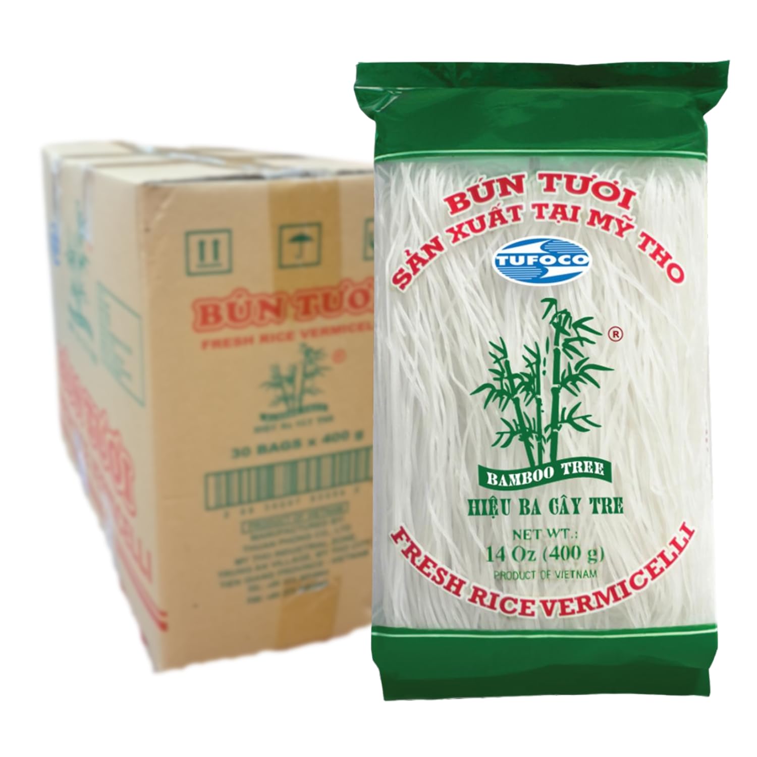 BAMBOO TREE Vermicelli di riso freschi, Multipack, 30 X 400 GR