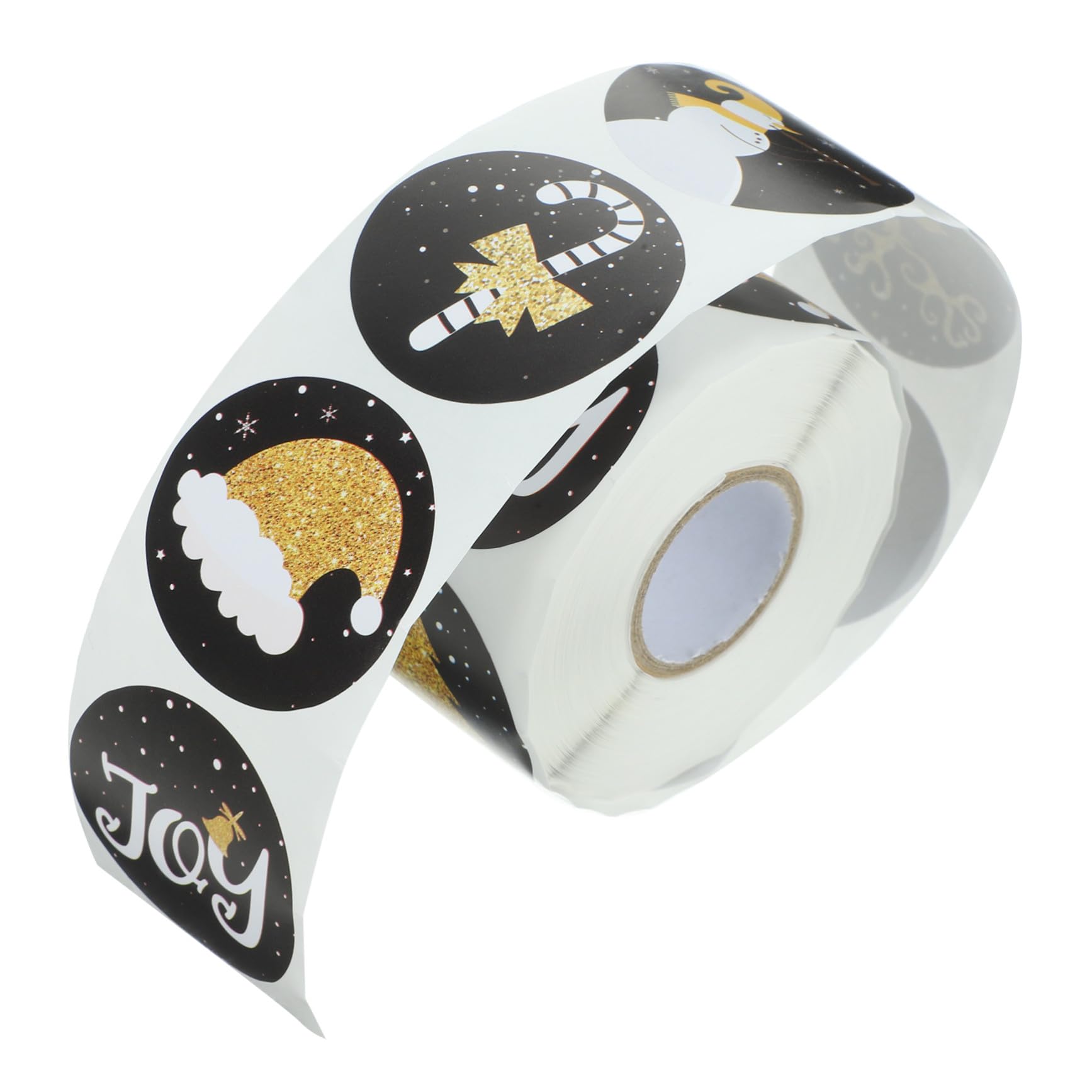 5 Adesivi Natalizi Rotondi Etichette Regalo Decorative per Scatole e Buste Adesivi Scrivibili per Auguri e Confezioni Festive