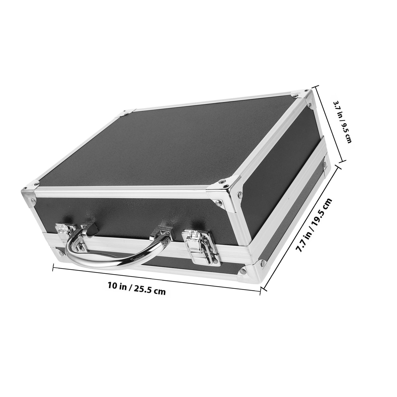 Toddmomy Caja de Herramientas Grande Negra, Organizador Portátil de Plástico Resistente Intemperie Asa Ergonómica para Almacenamiento y Transporte de Accesorios de Mago y Herramientas