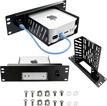 10-in 1.5U Metal Mini PC Rack Mount for Mac mini M4/M4 Pro/M5 Pro/M6