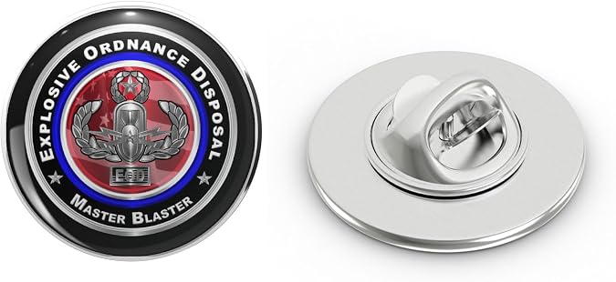 EOD Master Badge Customized Design Metal Lapel Hat Pin Tie Tack Pinback 0.75