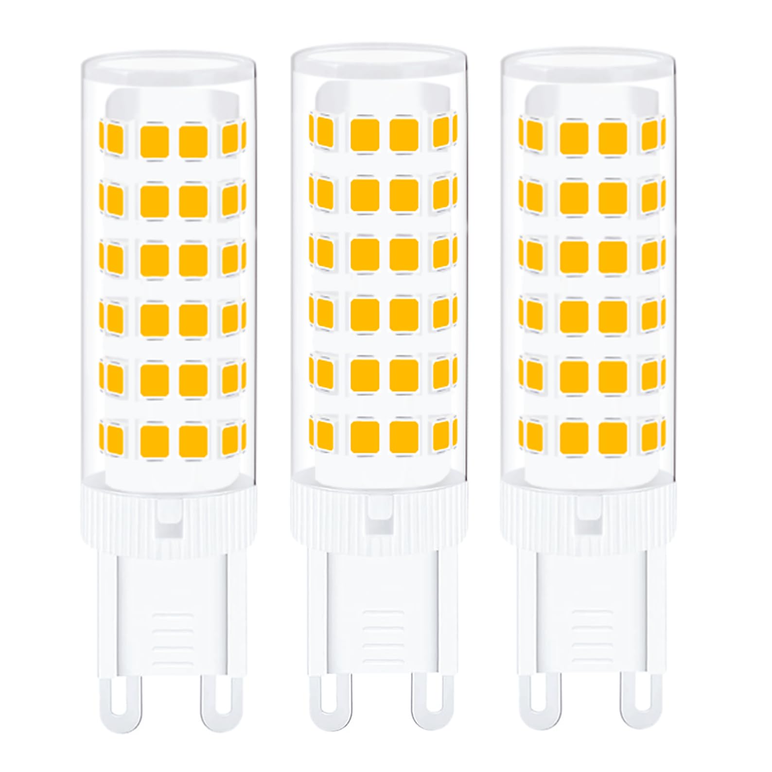 Kuyamilay G9 LED Bulb Warm White 7W, Corn Light 3000K, Energy Saving Replacement for Halogen Lamp, AC 220-240V, 3 Pack