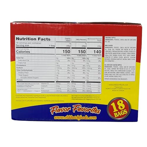 Miniatura 2 de Humpty Dumpty Papas fritas, surtido, paquete variado de 18 unidades, barbacoa, todo vestido, ondulado regular (1 paquete variado)