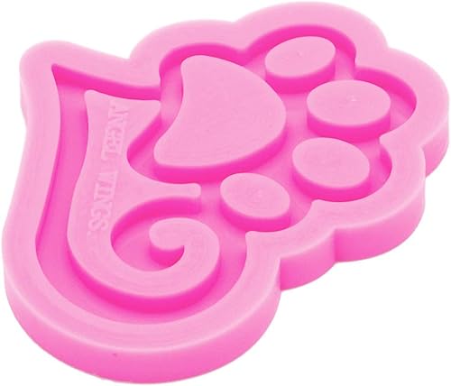 Miniatura 4 de Llavero con forma de corazón y pata de oso brillante y brillante, molde de silicona, moldes de resina epoxi, moldes de joyería de silicona, moldes