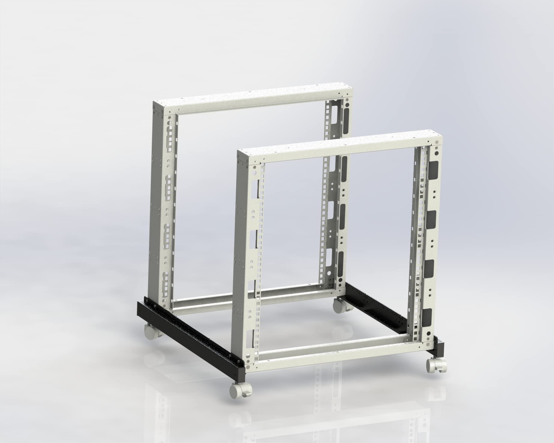 12U 48,26 cm cornice aperta Rack della Custodia - 600 mm profondità - grigio chiaro - armadietto di rete Server