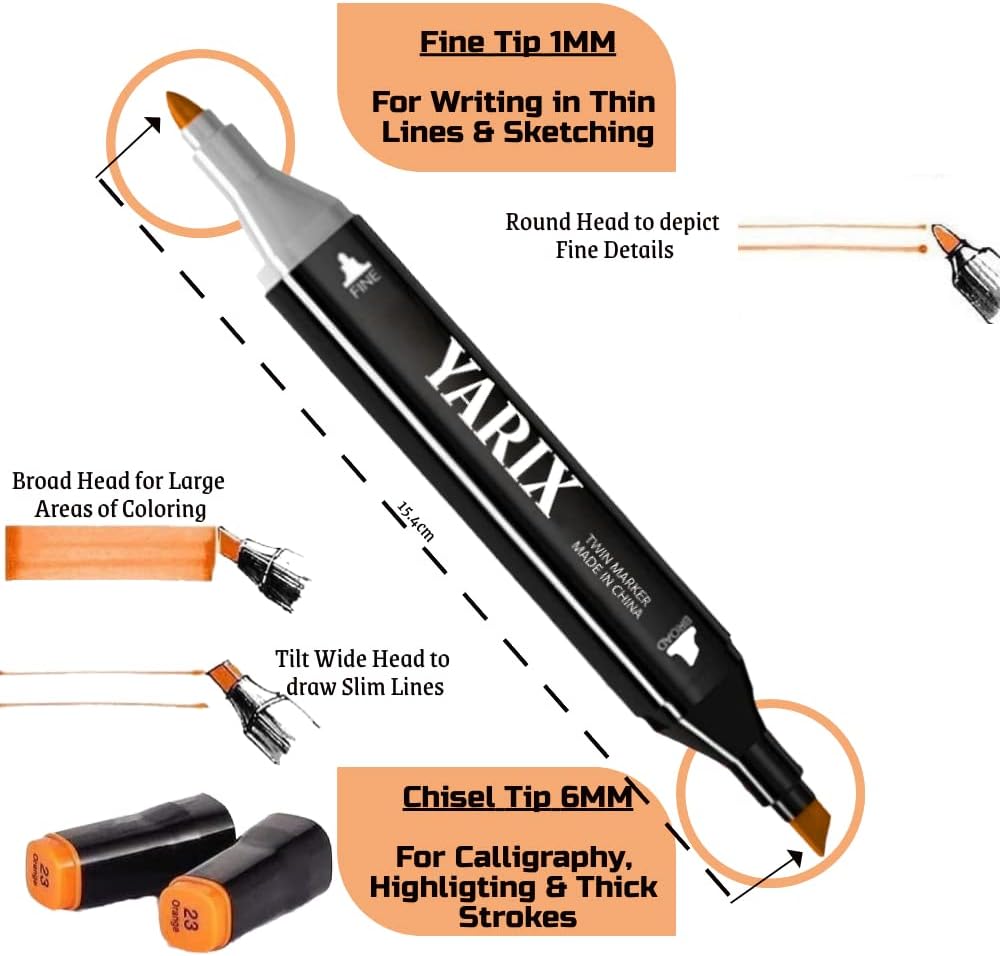 YARIX 80 Coloured Marker Set, Art Markers, Art Pens Jamaica - View #2