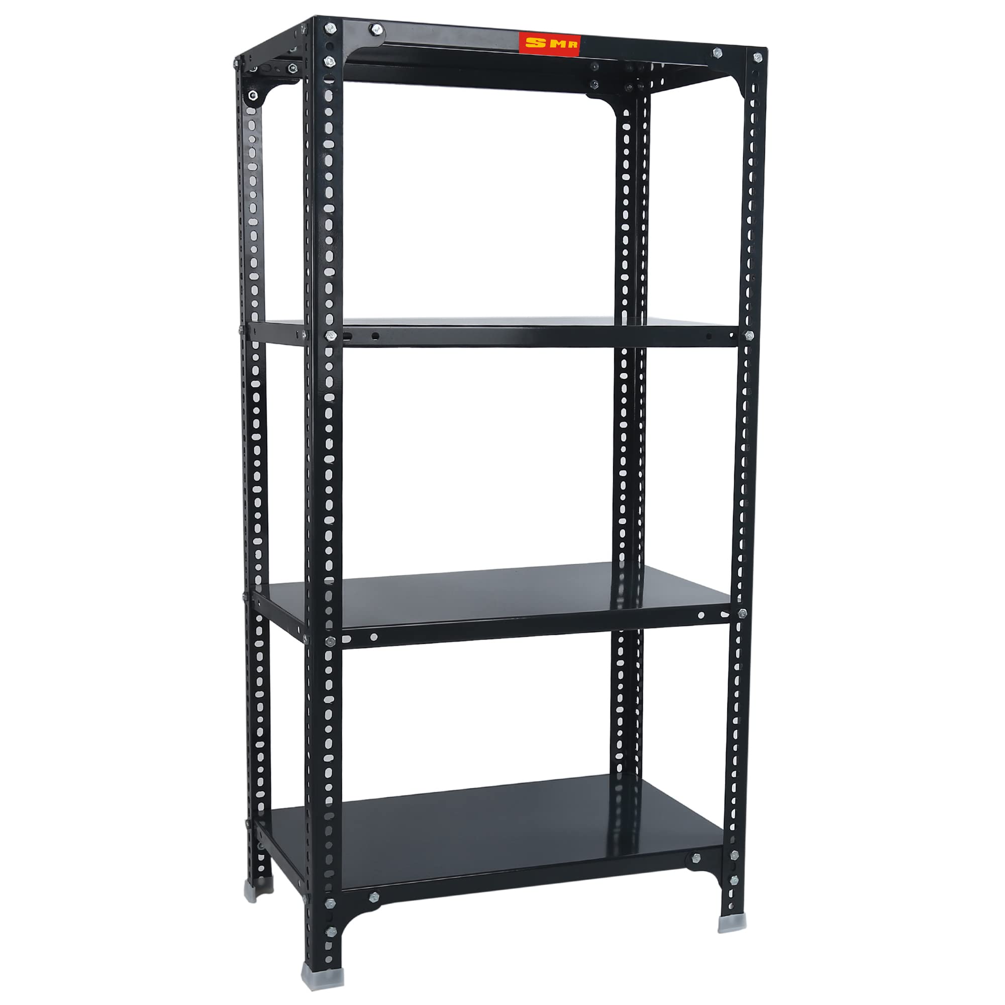 SMR Prime CRC Sheet 24 Gauge Multipurpose Slotted Angle Rack with 4 Shelf for Home, Office & Industry - (60x24x15 in, 12.3 Kg | 16 Gauge Angle-Grey)-image-42