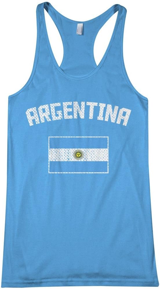 Threadrock Women's Argentina Flag Racerback Tank Top