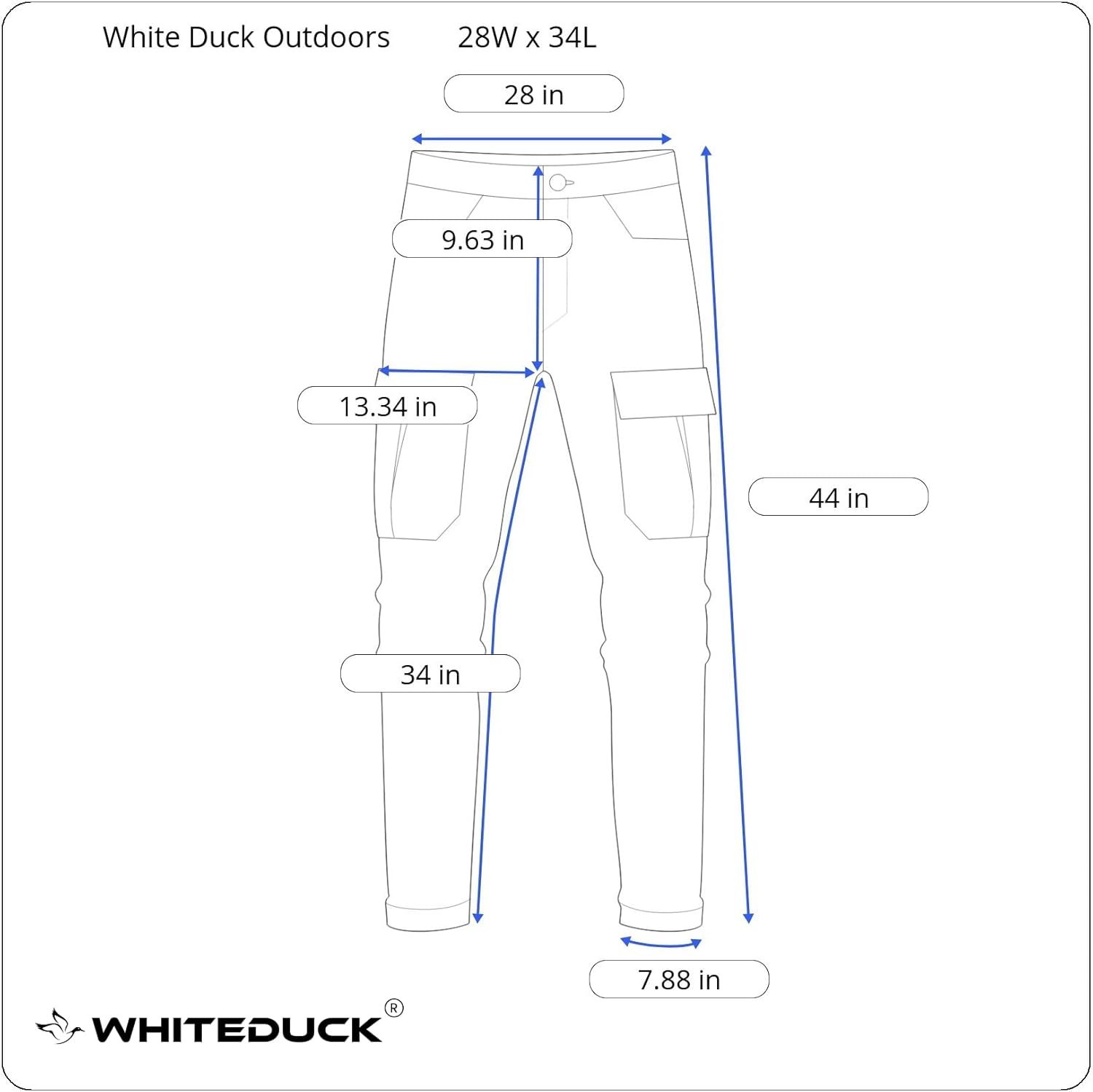 WHITEDUCK Men's Tactical Pants Ripstop Stretch Water Resistant with 13 Pockets Cargo Work Pants- Military Hiking Outdoor…