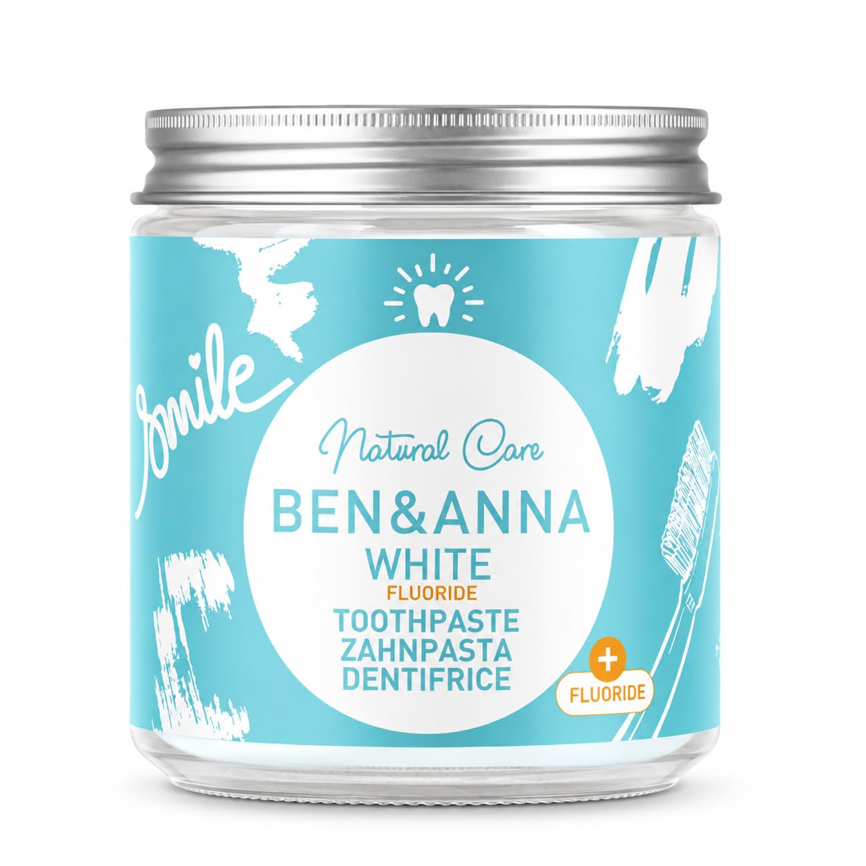Ben & Anna Natural Toothpaste Whitener White With Fluorine 100ml