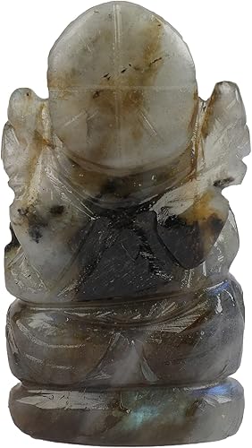 Miniatura 4 de gemhub Estatua de estatua de Ganesha aprox. 154 quilates de labradorita estatua