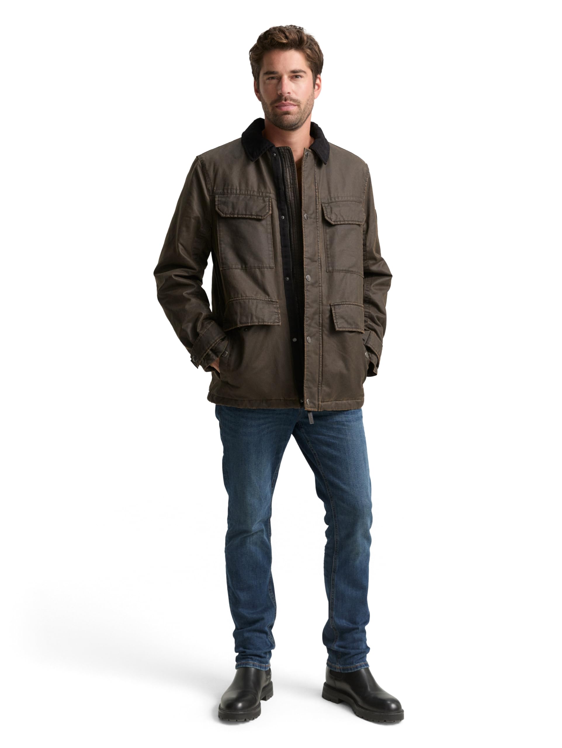 TOM TAILOR Herren Feldjacke mit aufgesetzten Taschen – Ansicht 2