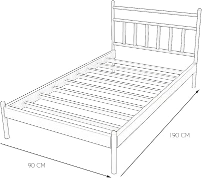 metalia GM 230 LİMA TEK KİŞİLİK KARYOLA SİYAH 90X190