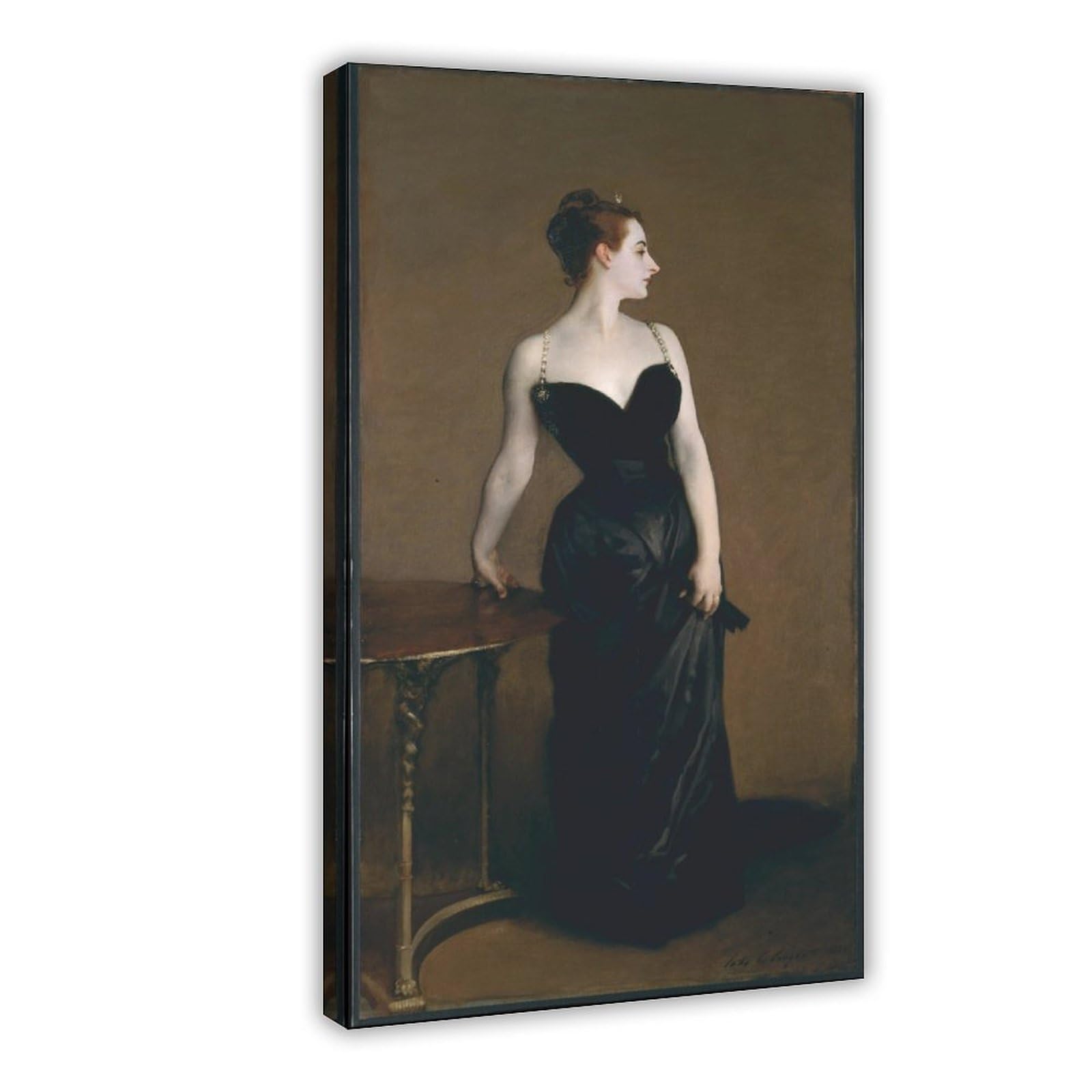 WCYB Madame X (Madame Pierre Gautreau) 1883 by John Singer Sargent Prints Posters Canvas Deco Paintings Wall Art For Office Frame 12" L X 18" W