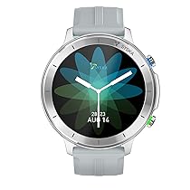 SYSKA Stellar, 1.28” Display, Multiple Watch Faces, Accelerometer, HR & SpO2 Monitoring, Sleep Monitor, Music and Camera Control, BT Calling Smartwatch (Cloud Grey, Free Size)