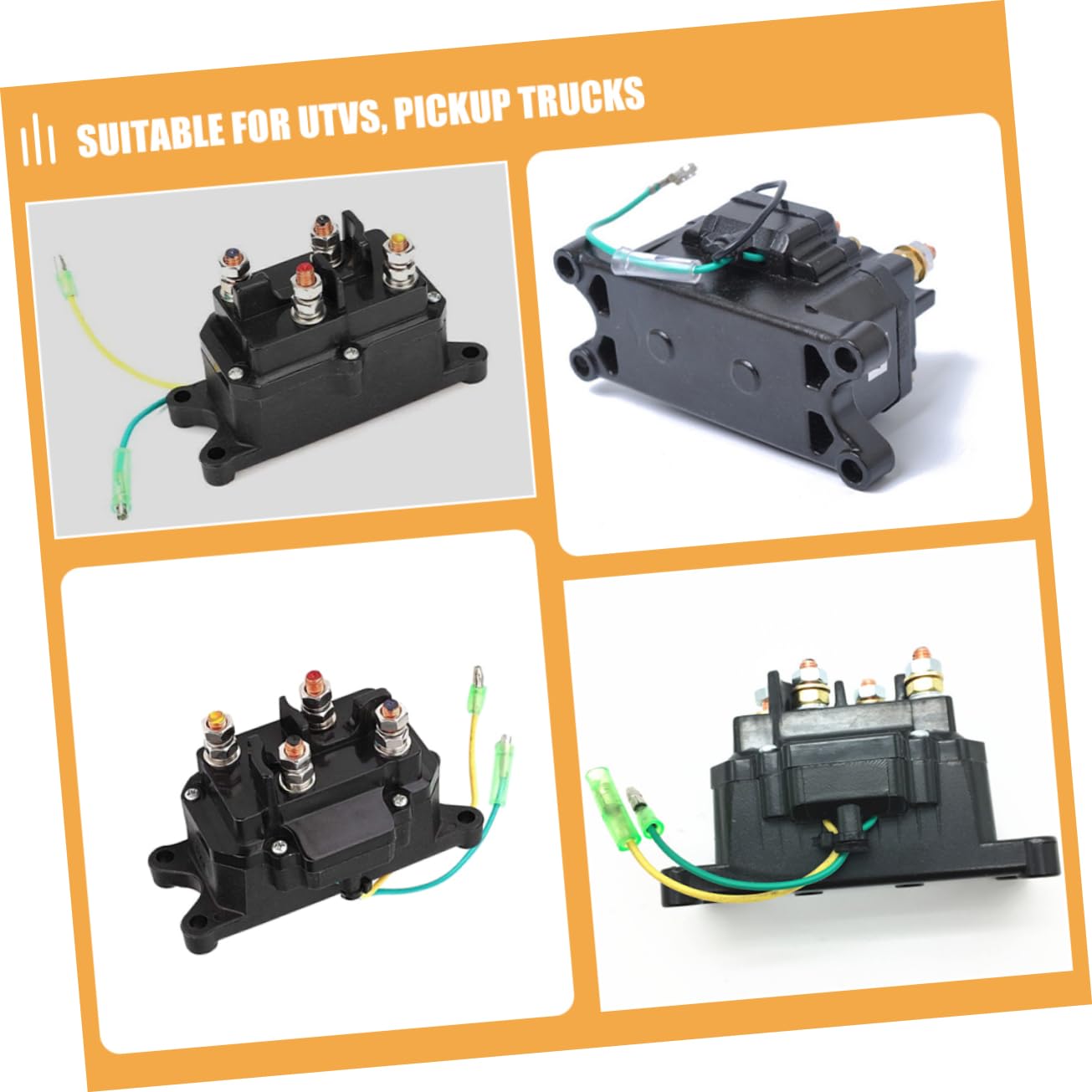 12v Heavy-Duty Winch Relay Contactor for ATV Utv Truck Easy Installation Versatile Use Enhanced Safety Features Electric Winches Replacement Part