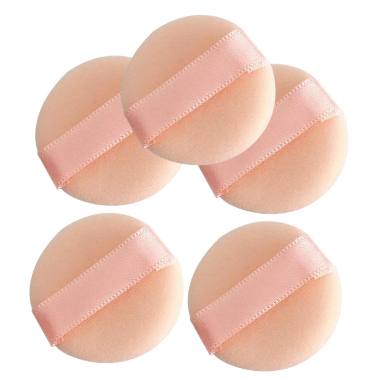 ARTSEWPLY 5Pcs Mini Flocking Makeup Soft Powder Applicators for Foundation Blush for Womens Makeup Touch Ups Precision Application for Travel
