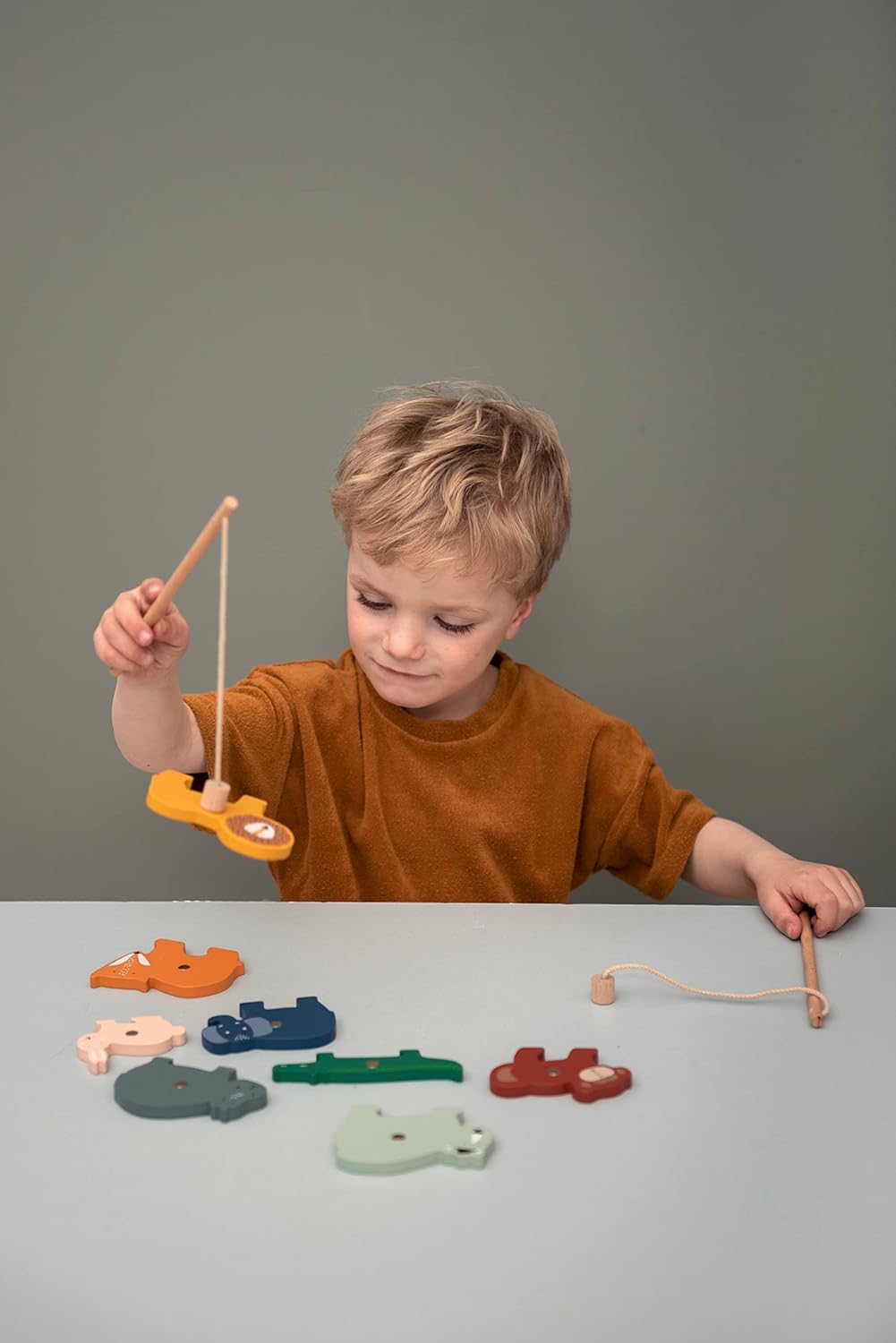 Trixie 36-803 Animal Wooden Fishing Game, Multi