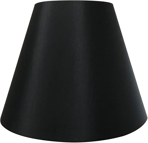 Royal Designs Deep Empire - Pantalla de lámpara de tapa dura, color negro, 9 x 16 x 12.25 pulgadas